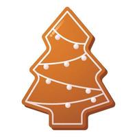 Illustration of cartoon gingerbread cookie, isolated on white background vector