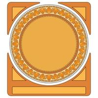 Art deco circle border.Vintage geometric frame.Banner concept in retro style vector.Isolated on a white background.Design concept for invitation, greeting cards. vector