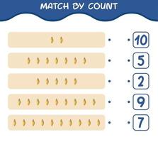 Match by count of cartoon christmas ornament. Match and count game. Educational game for pre shool years kids and toddlers vector