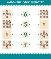 Match the same quantity of hot chocolate. Counting game. Educational game for pre shool years kids and toddlers vector