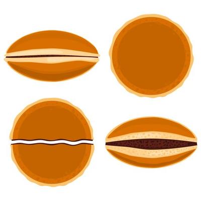 Vector illustration of dorayaki. Japanese sweets.