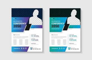 Corporate Business Case Study Conference Flyer Design Template vector