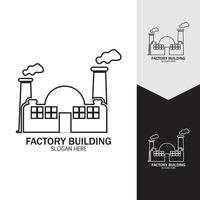 vector de iconos de edificio de fábrica