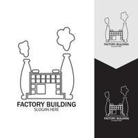 vector de iconos de edificio de fábrica