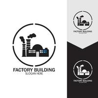 vector de iconos de edificio de fábrica