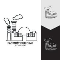 vector de iconos de edificio de fábrica