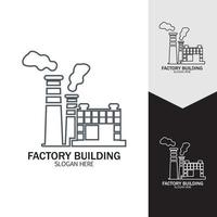 vector de iconos de edificio de fábrica