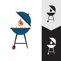 ilustración de vector de icono de barbacoa