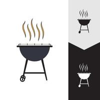 ilustración de vector de icono de barbacoa