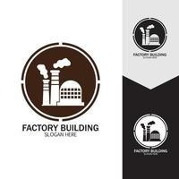 vector de iconos de edificio de fábrica