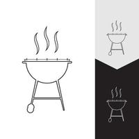 ilustración de vector de icono de barbacoa