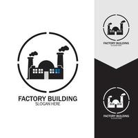 vector de iconos de edificio de fábrica