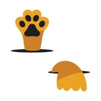 Paw Logo design vector illustration design template