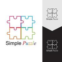 Puzzle vector icon illustration background