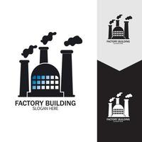 vector de iconos de edificio de fábrica