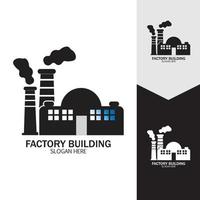 FACTORY BUILDING ICONS VECTOR