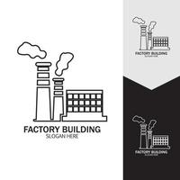 vector de iconos de edificio de fábrica