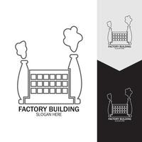 FACTORY BUILDING ICONS VECTOR