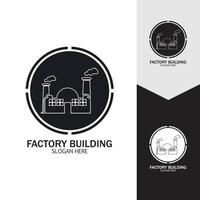 vector de iconos de edificio de fábrica