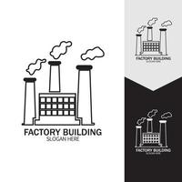 vector de iconos de edificio de fábrica