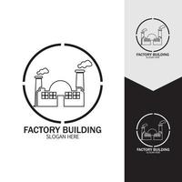 vector de iconos de edificio de fábrica