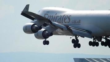 Airfreighter approaching before landing in Frankfurt video