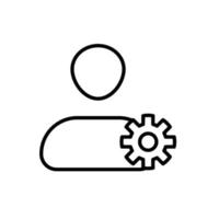 profile user with cogwheel icon vector