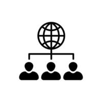 network, global teamwork icon vector