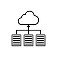 file upload to cloud storage icon vector