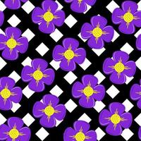 Purple Flower Pattern Seamless vector