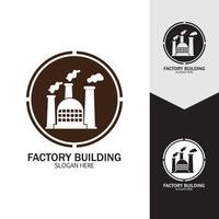 vector de iconos de edificio de fábrica