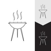 ilustración de vector de icono de barbacoa