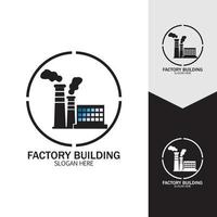 FACTORY BUILDING ICONS VECTOR