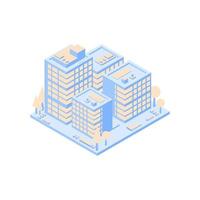 Isometric Illustration vector of building