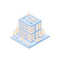 Isometric Illustration vector of building