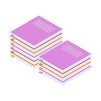 Isometric illustration of book vector