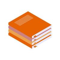 Isometric illustration of book vector