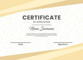 Modern simple certificate template design vector