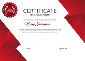 Modern simple certificate template design vector