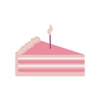 birthday cake with candle vector