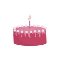 birthday cake with candle vector