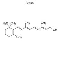 Skeletal formula of molecule. vector