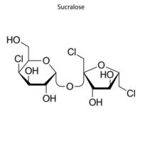 Skeletal formula of chemical molecule. vector