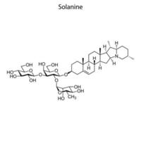 fórmula esquelética de la molécula química. vector