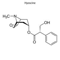 Skeletal formula of chemical molecule. vector