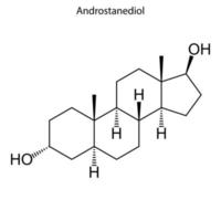 molécula de esteroide de fórmula esquelética. vector