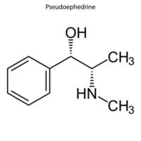 fórmula esquelética de la molécula química. vector