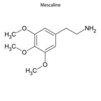 Skeletal formula of chemical molecule. vector