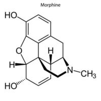 Skeletal formula of chemical molecule. vector