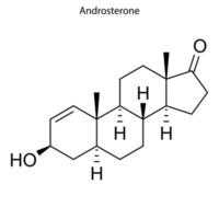 molécula de esteroide de fórmula esquelética. vector